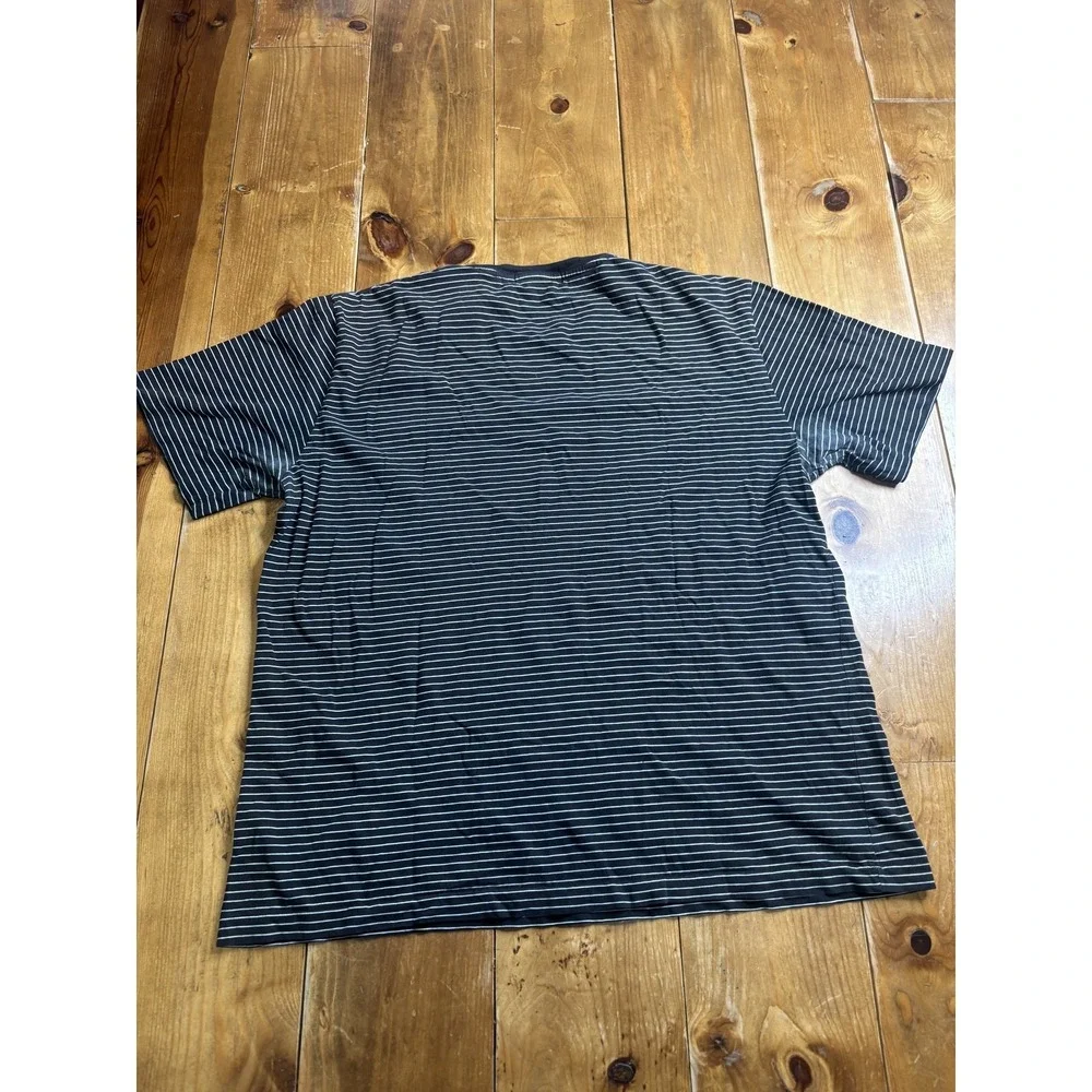 Polo by Ralph Lauren Men's Black & White Striped Crew Neck T-Shirt Size L
